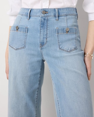 Cuffed High-Rise Wide Leg Crop Jean click to view larger image.