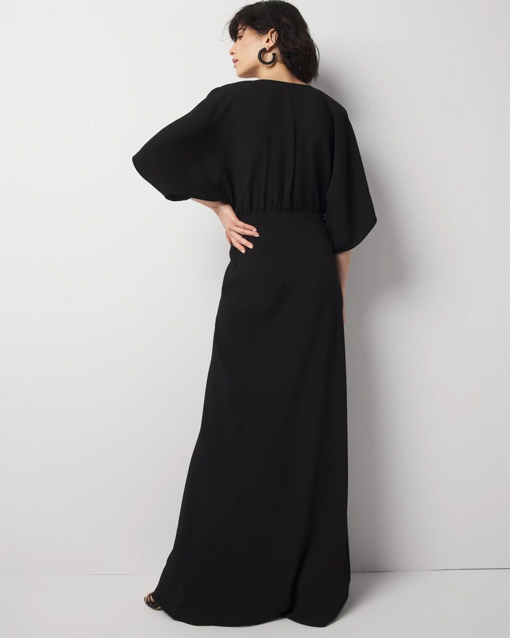 Kimono Sleeve Satin Gown