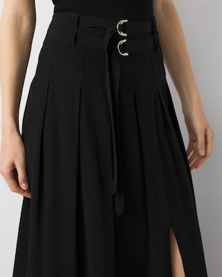 Pleated Crepe Maxi Shirt click to view larger image.