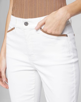 High-Rise Coated Slim Crop Jeans click to view larger image.
