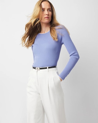 Ribbed Crewneck Pullover