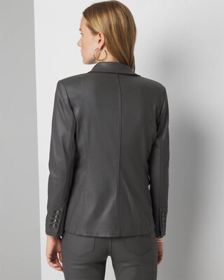 WHBM® Petite Coated Denim Studio Blazer click to view larger image.