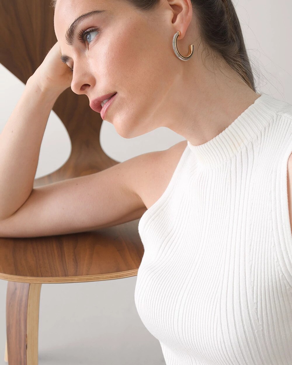 Sleeveless Mock Neck Pullover - image 3