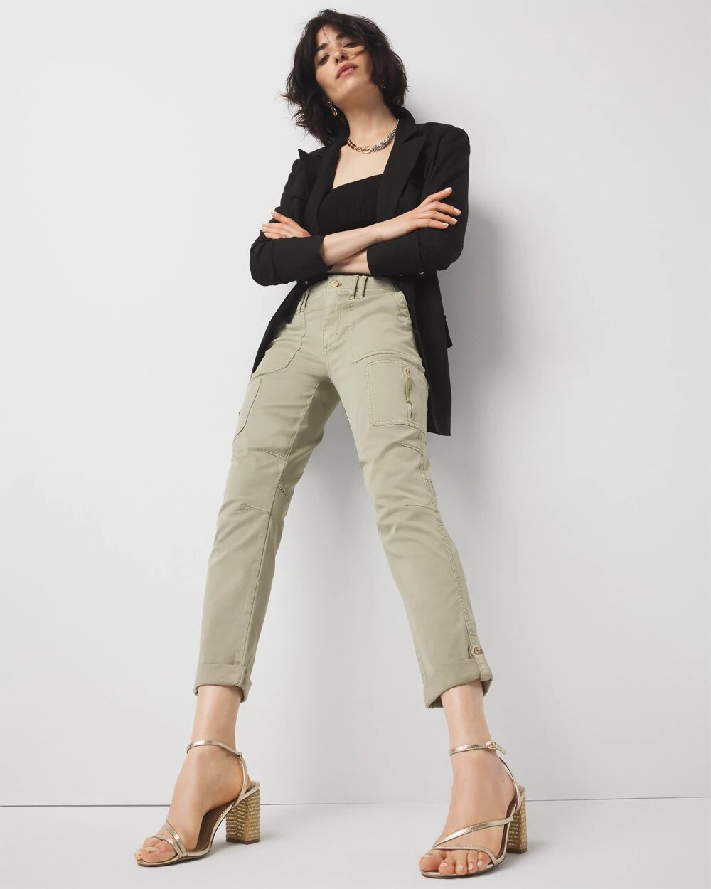 Mid-Rise Pret-A-Pedi Straight Cropped Pants