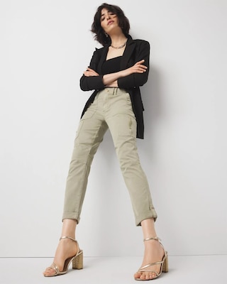Mid-Rise Pret-A-Pedi Straight Cropped Pants click to view larger image.