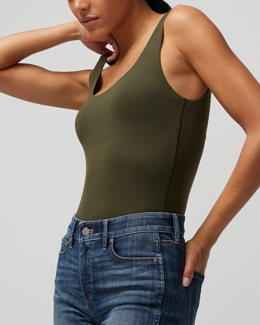 WHBM FORME™ All Ways Stretch Dual Neck Tank click to view larger image.