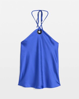 O-Ring Satin Halter Top click to view larger image.