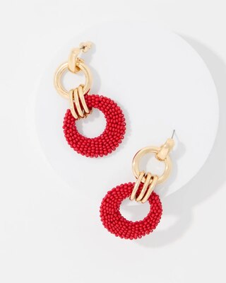 Seed Bead Drop Earrings click to view larger image.