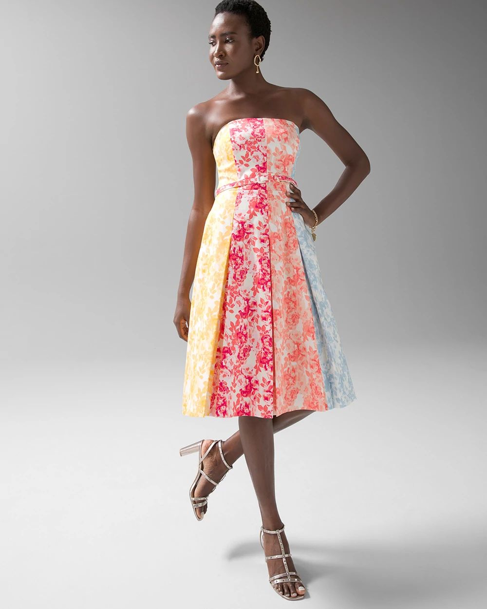 White house black market strapless dress store