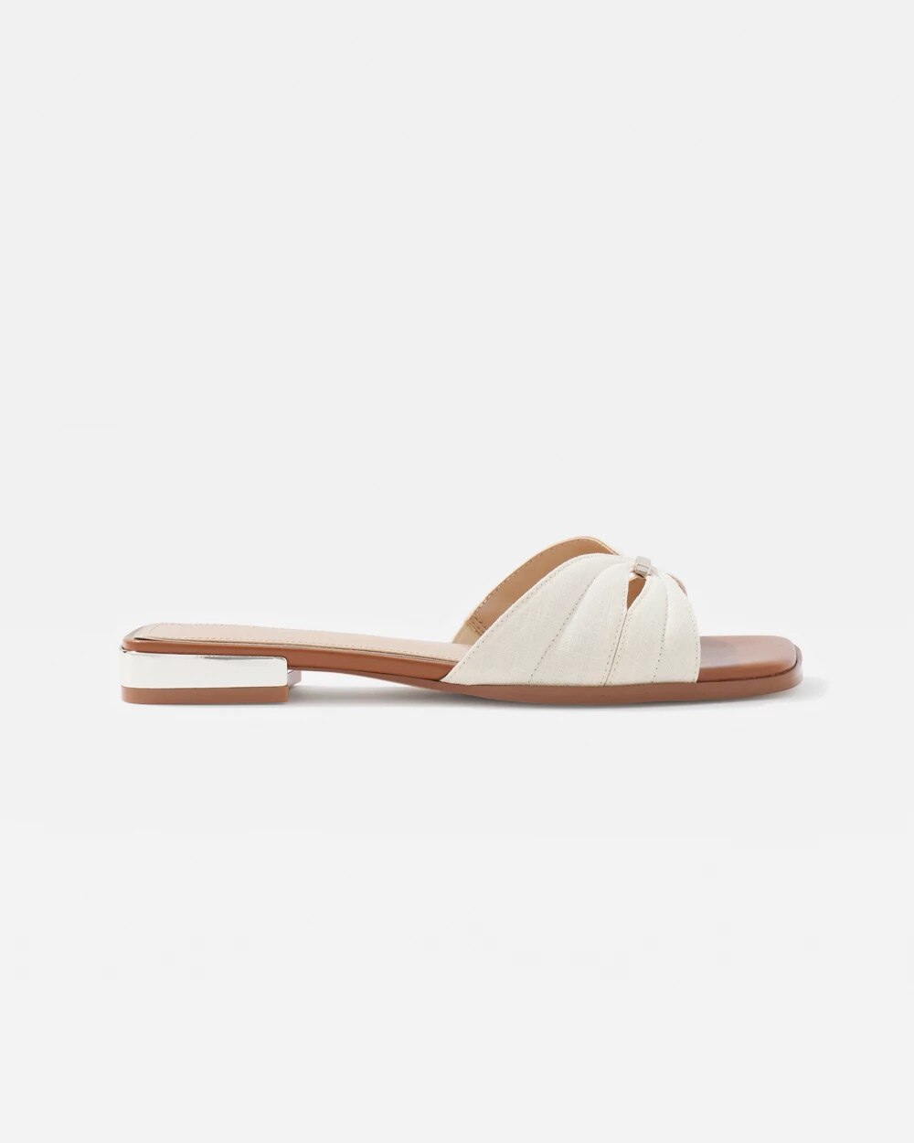 Linen Flat Sandal - image 4