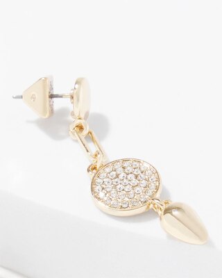 Gold Crystal Linear Drop Earrings