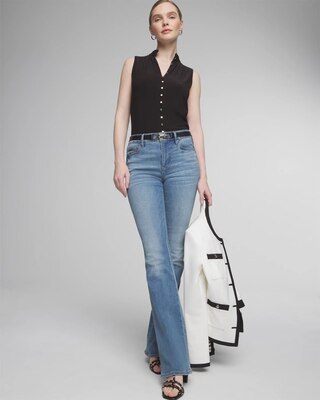 Matte Jersey Button Front Shell Top click to view larger image.