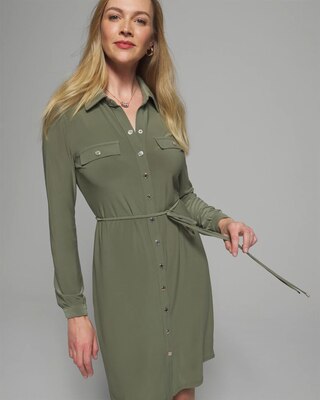 Outlet WHBM Snap Front Shirtdress