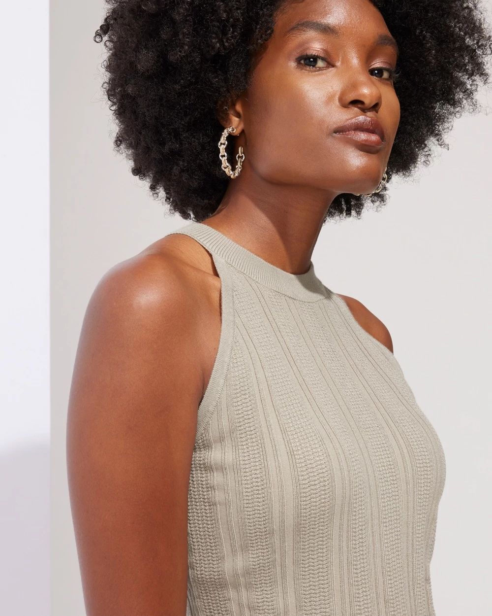 Outlet WHBM Scallop-Hem Halter Top