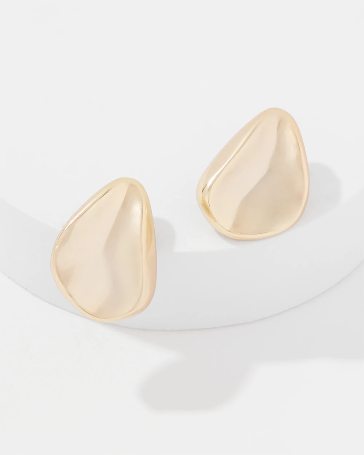 White House Black Market Pillowy Petal Studs |  In Gold