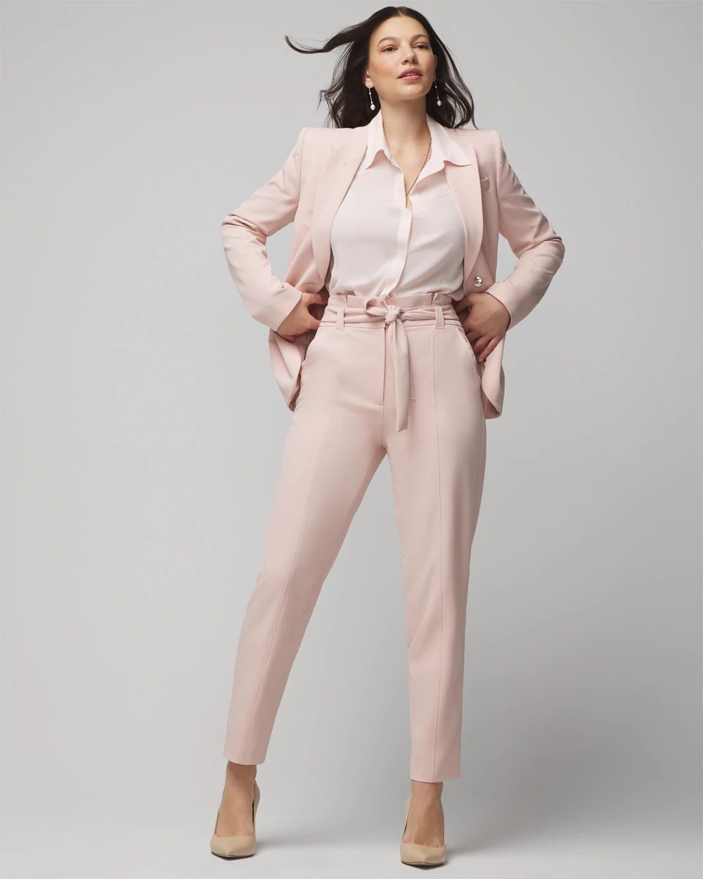 Curvy Fluid Tapered Ankle Pants