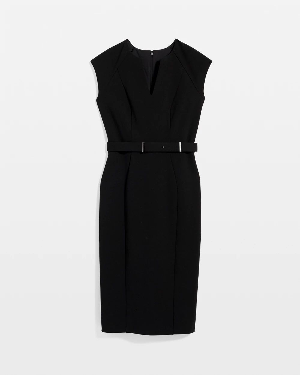 Petite Knit Crepe Sheath Dress