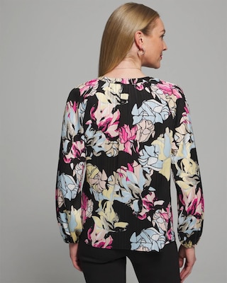 Outlet WHBM Long Sleeve V-Neck Peasant Blouse click to view larger image.