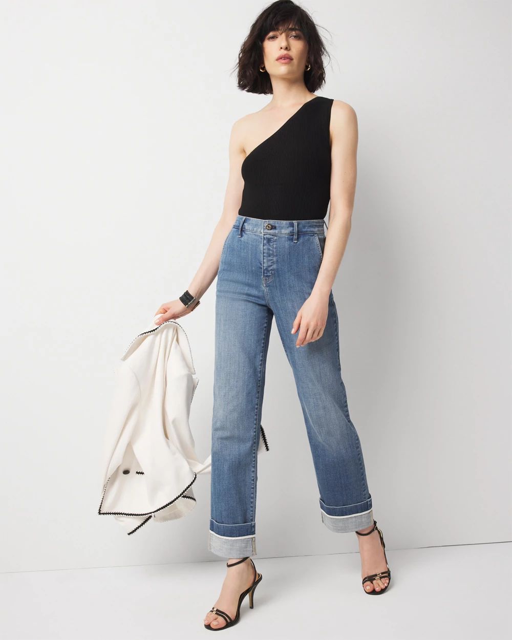 Petite Extra High-Rise Cuffed Relaxed Straight Jean