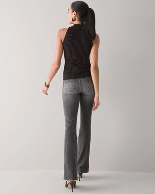 Ribbed Cutout Knit Halter Top