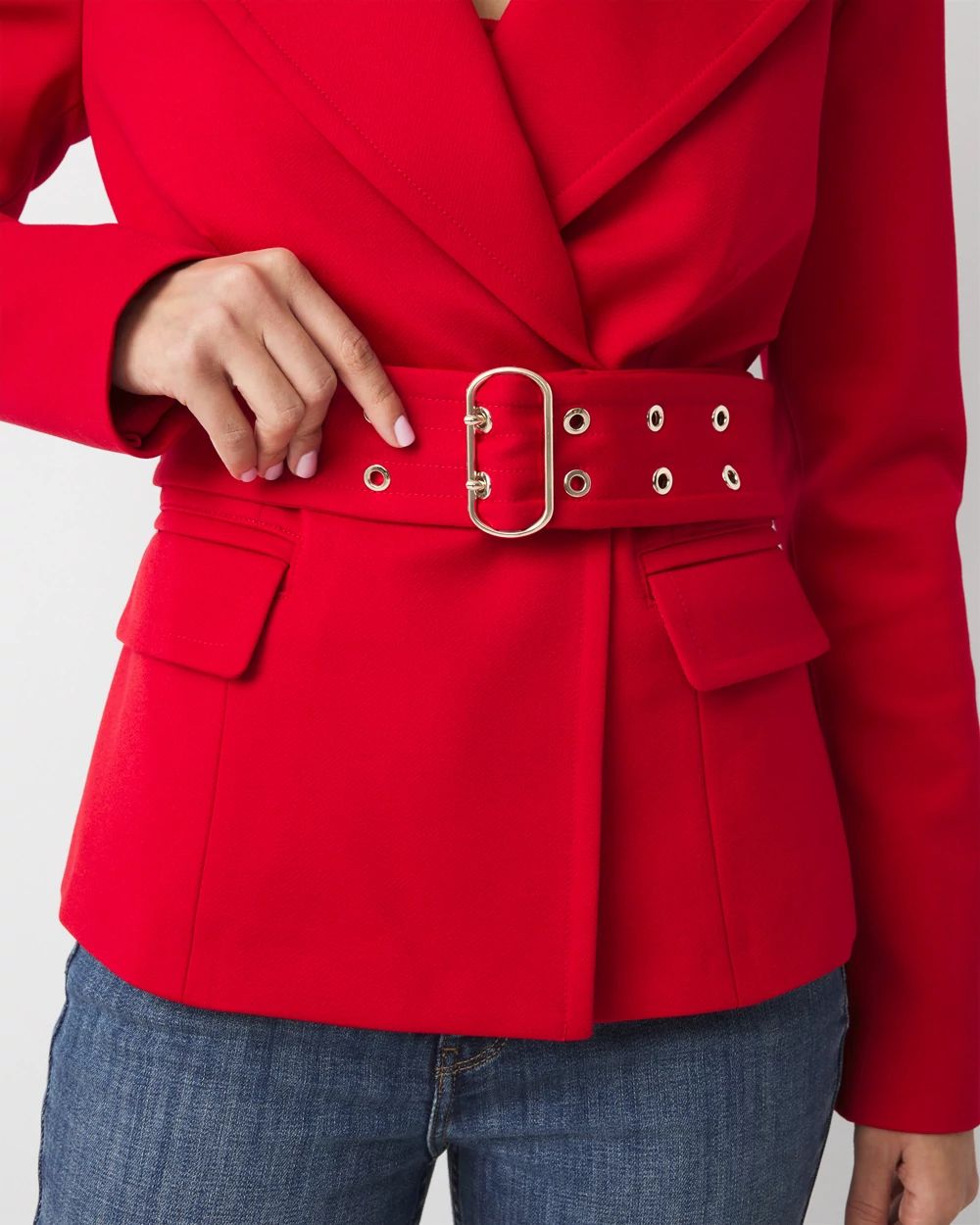 Belted Ponte Jacket