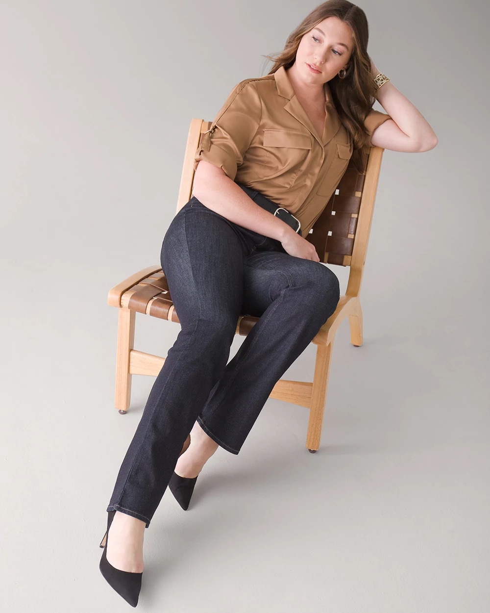 High-Rise Skinny Flare Jeans