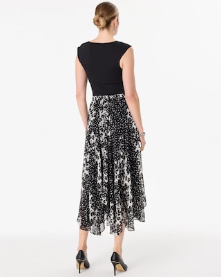 Asymmetrical Hem Midi Skirt click to view larger image.
