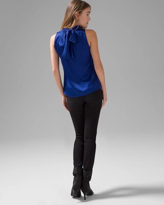 Sleeveless Tie-Back Shell Top