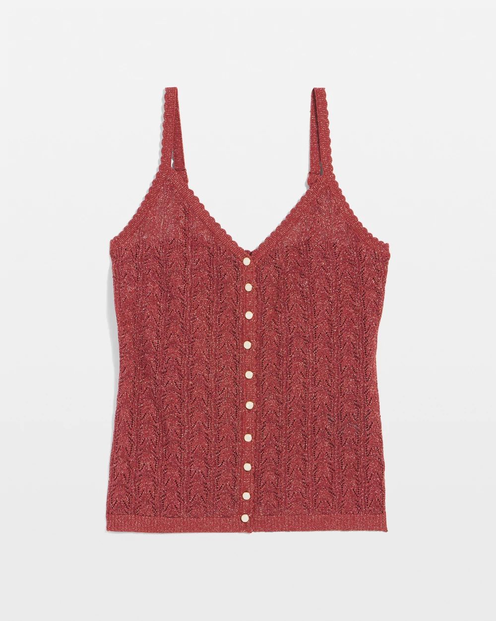 Petite Linen-Tencel Metallic Sweater Camisole