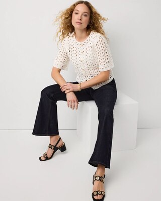 Crochet Cotton Cardigan click to view larger image.