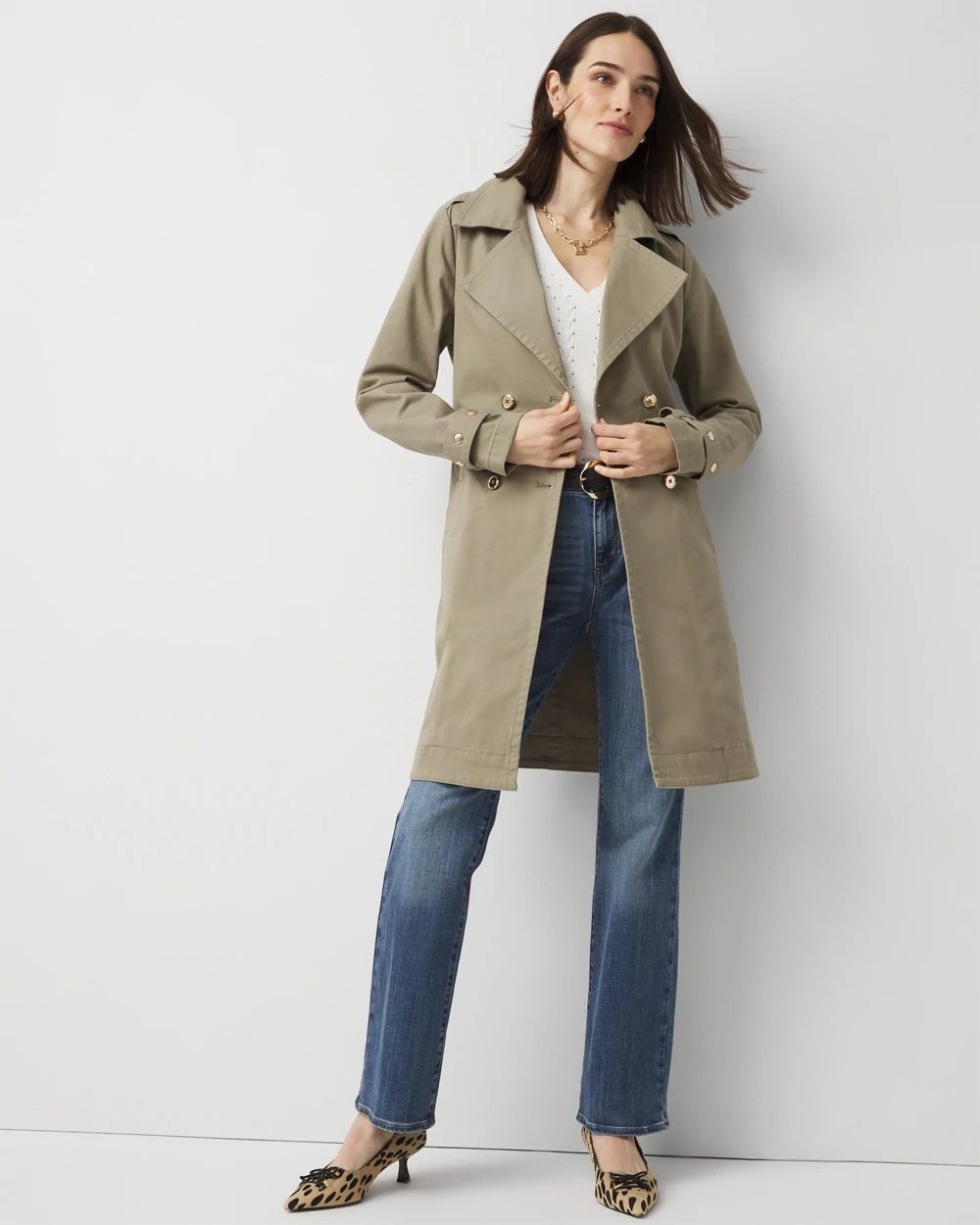 Studded Trench Coat click to view larger image.