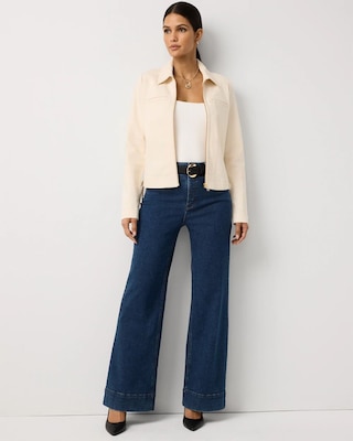 Tie Detail Denim Jacket click to view larger image.