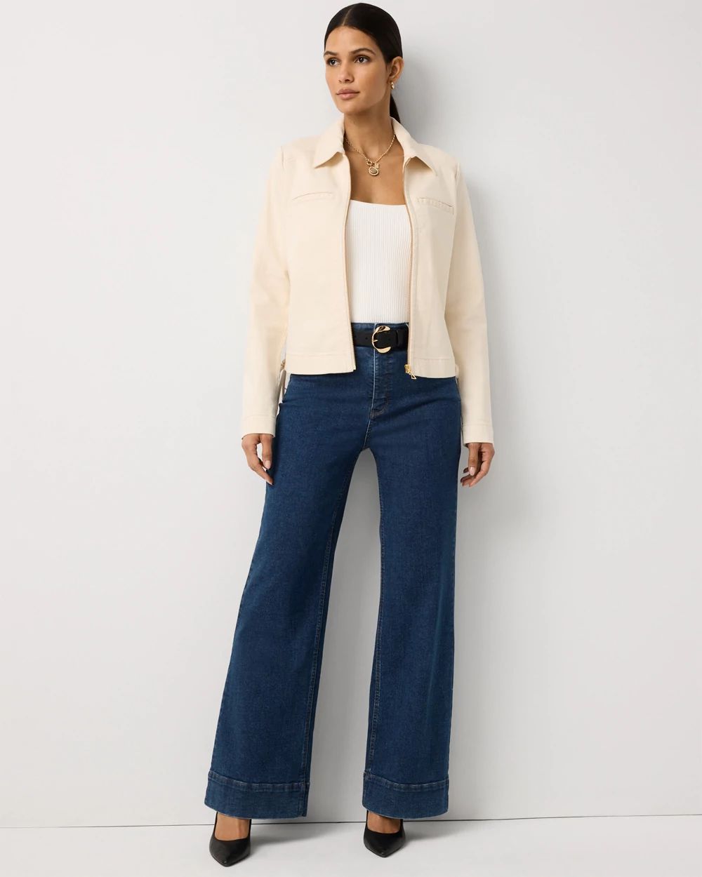 Tie Detail Denim Jacket