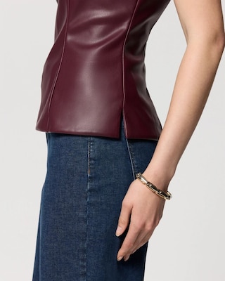 Faux Leather Top click to view larger image.