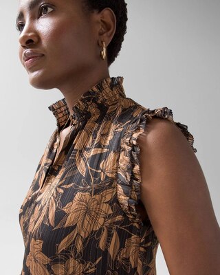 Sleeveless Ruffle Shell