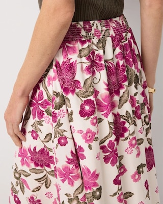 Floral A-line Midi Skirt click to view larger image.