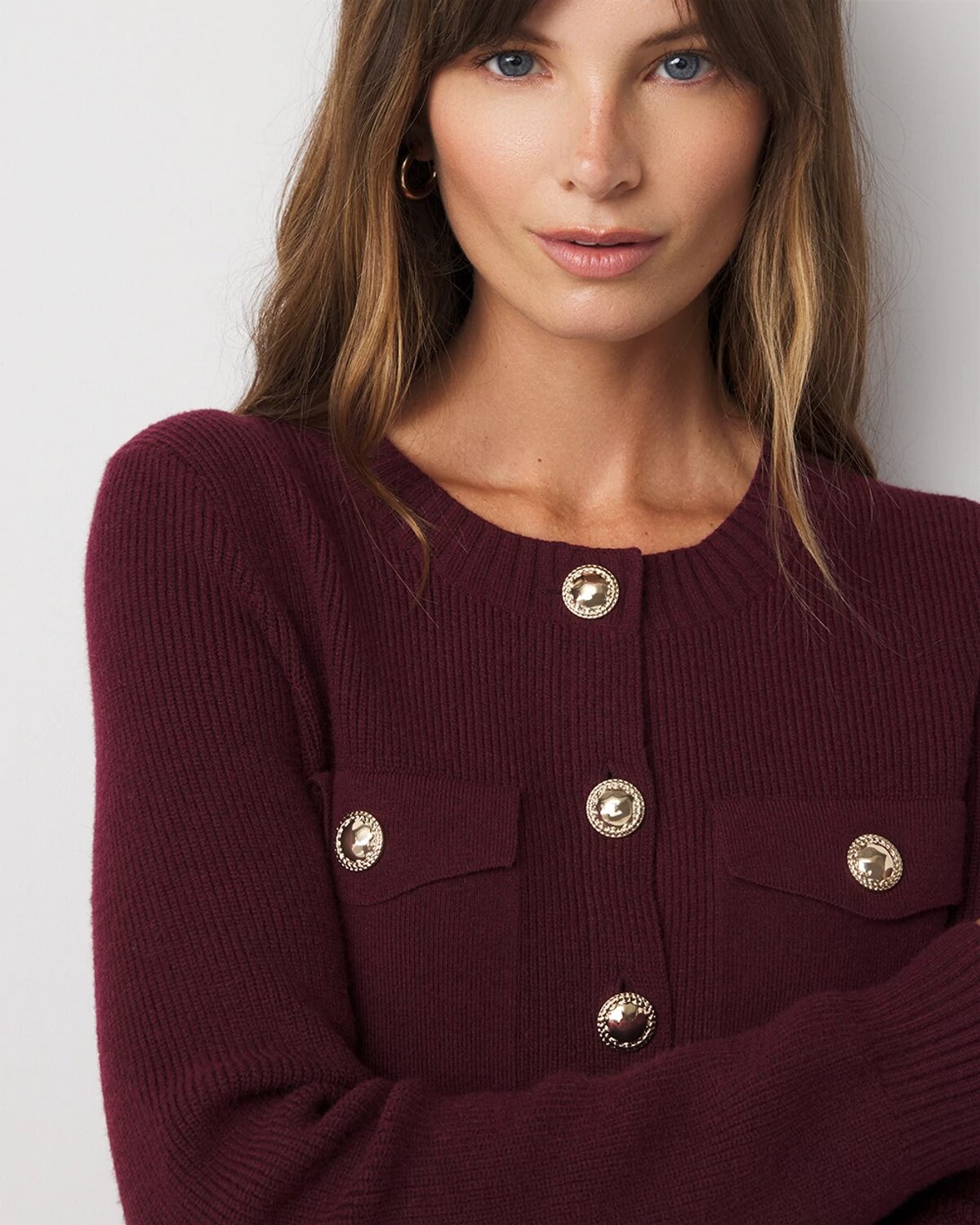 White House Black Market Button-front Cardigan Sweater