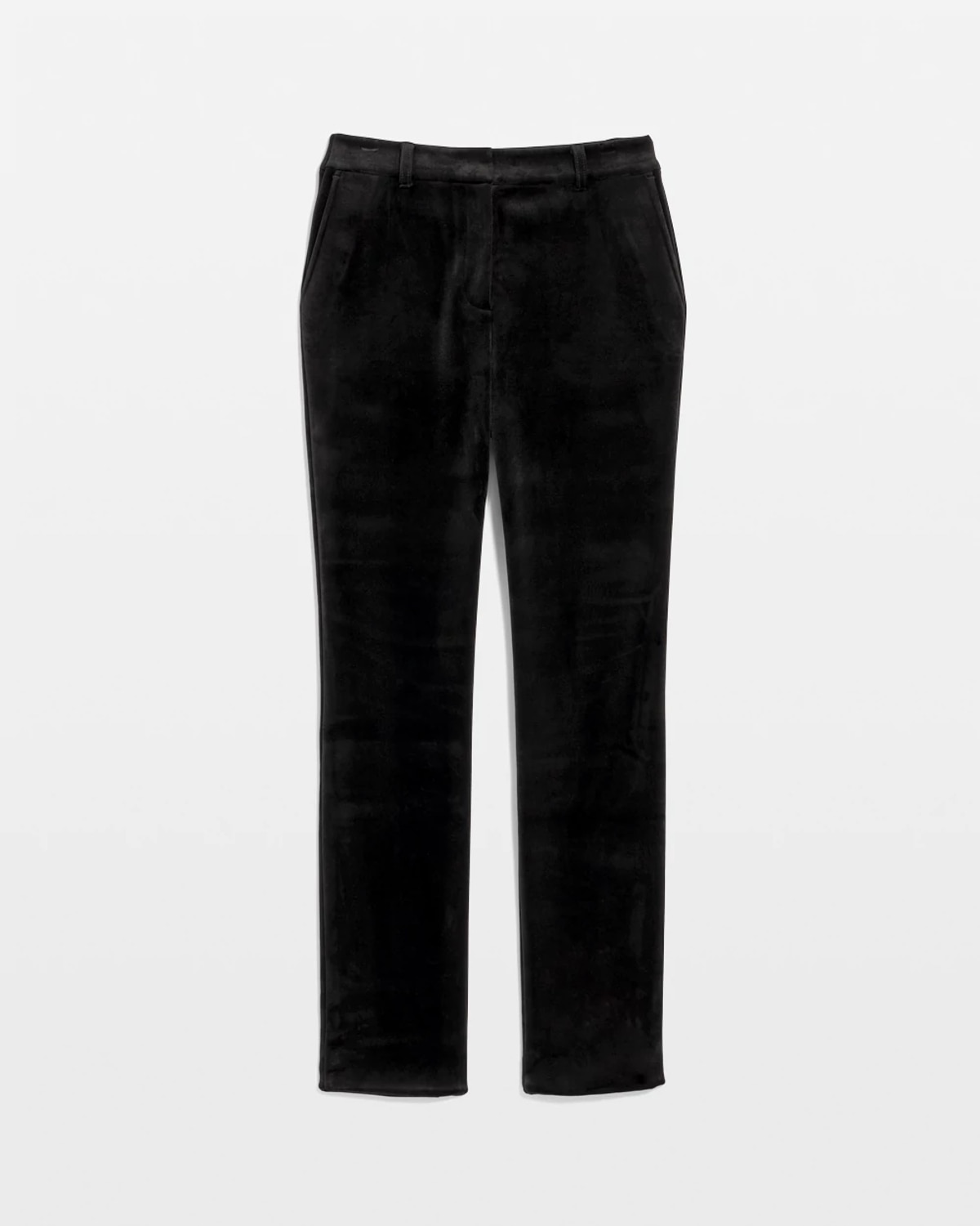 White House Black Market Petite Velvet Slim Ankle Pants In Black