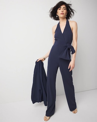 Tie Waist Halter Jumpsuit click to view larger image.