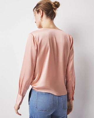 Satin Cowl Neck Blouse click to view larger image.