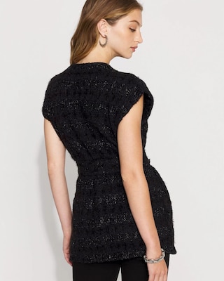 Belted Tweed Sweater Vest click to view larger image.