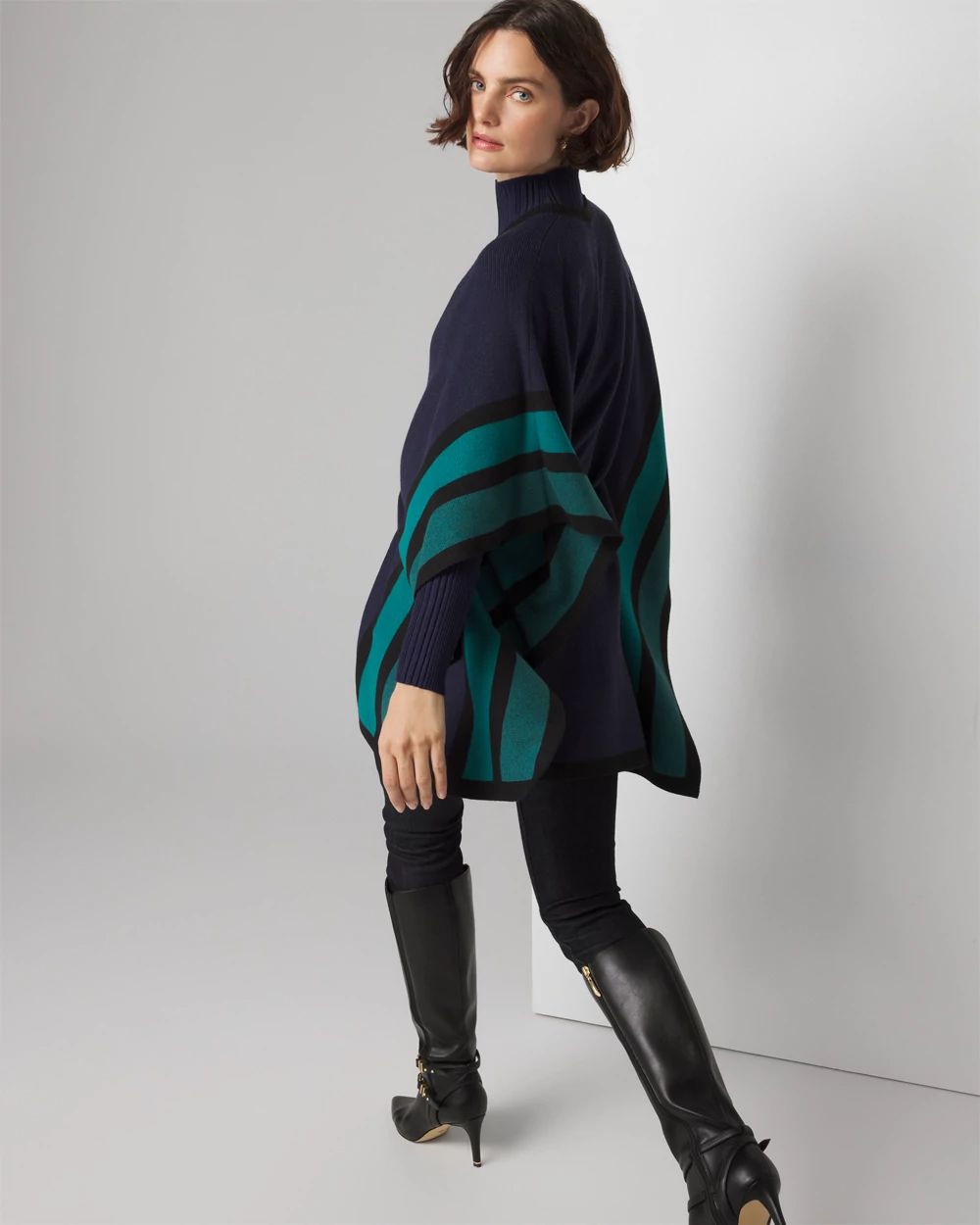 Color Block Ruana