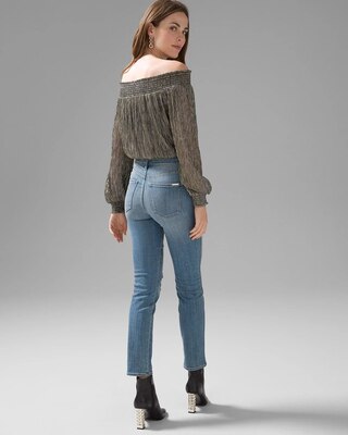 High-Rise Everyday Soft Denim™ Destructed Straight Jeans