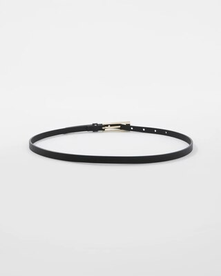 Faux Leather Rectangular Buckle Belt click to view larger image.