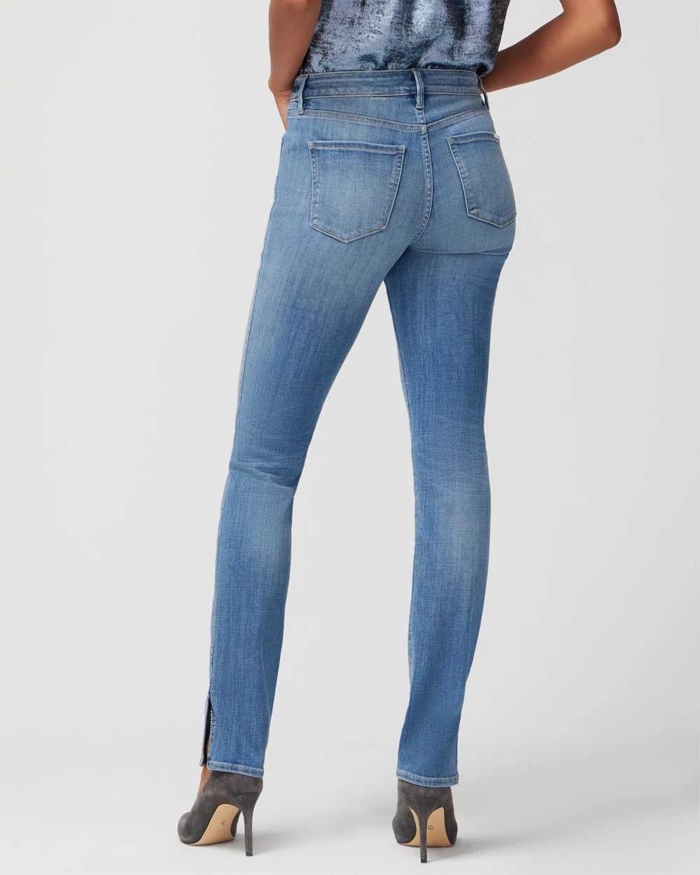 High-Rise Everyday Soft Novelty Slim Jeans With Slit click to view larger image.