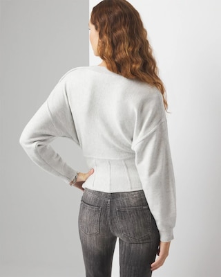 Corset-Inspired Pullover Sweater click to view larger image.