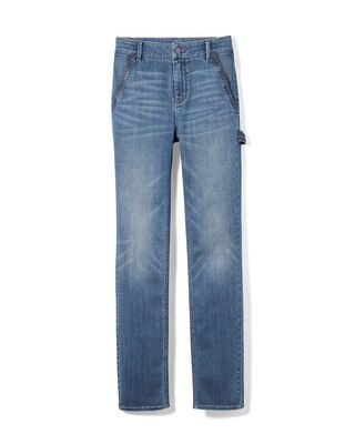Petite High-Rise Everyday Soft Denim™ Utility Slim Ankle Jeans