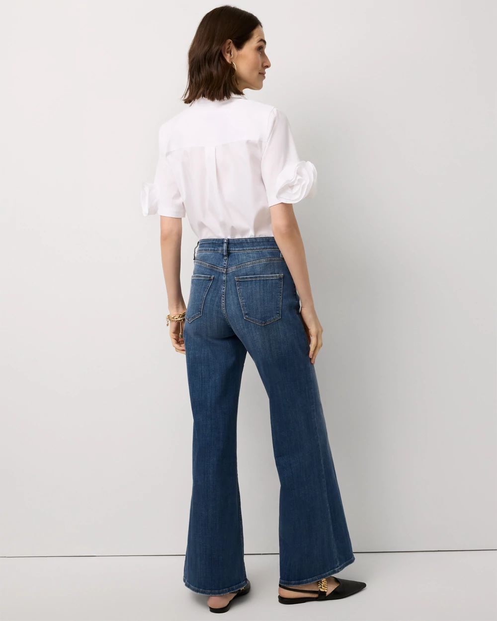 Petite High-Rise Wide Leg Jeans