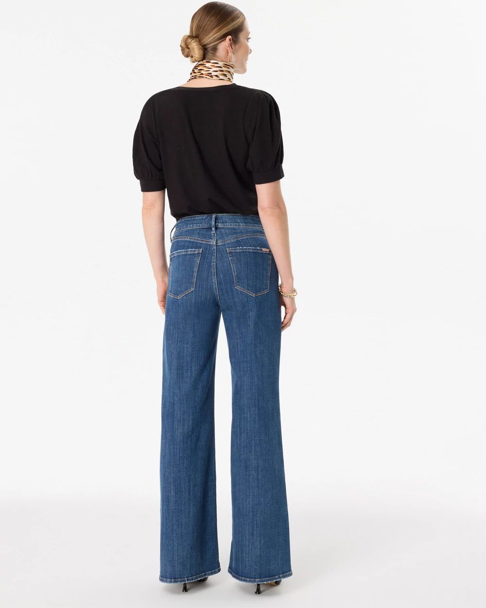 High-Rise Wide Leg Jeans click to view larger image.