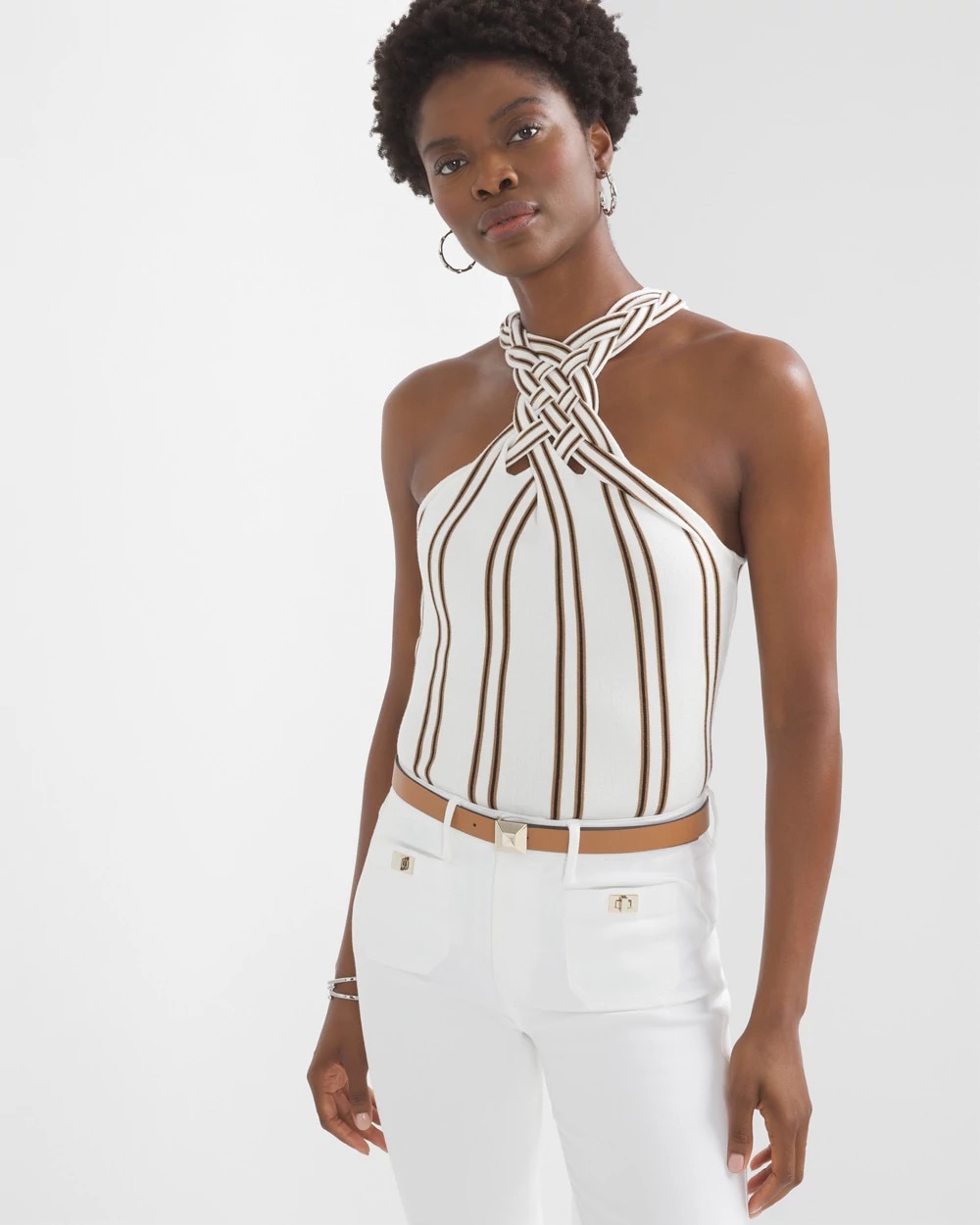 Striped Braided Halter